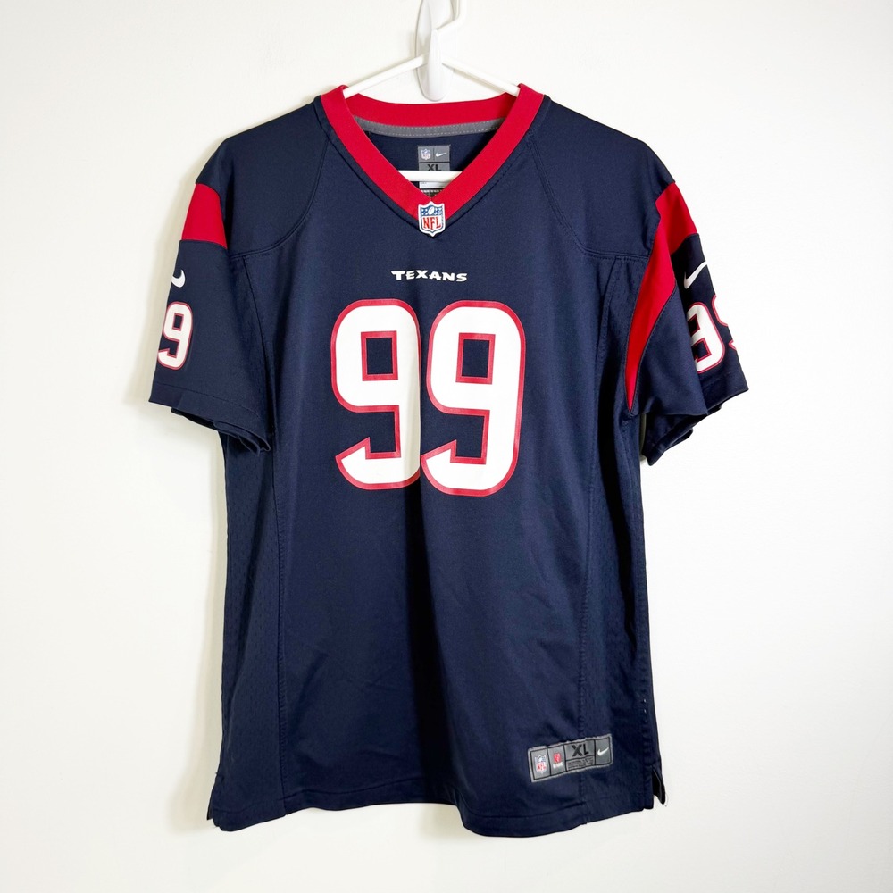 Nike Football Jersey Kids XL Blue JJ Watt 99 Houston Texans On Field